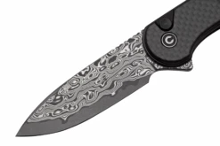 CIVIVI Button Lock Elementum II Twill Carbon Fiber Overlay On Black G10 Handle Damascus Blade C18062 -Outdoor Ausrüstungs Geschäft 140d8cf66c46a3db713b1211e5383ab4