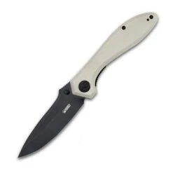 KUBEY Ruckus Liner Lock Folding Knife Ivory G10 Handle KU314D