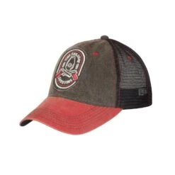 Helikon Shooting Time Trucker Cap - Dirty Washed Cotton - Dirty Washed Black / Dirty Washed Red C -