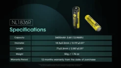 Nitecore NL1836R(3600mAh) -Outdoor Ausrüstungs Geschäft 1b69c6913710d144d3054ebbdb490272