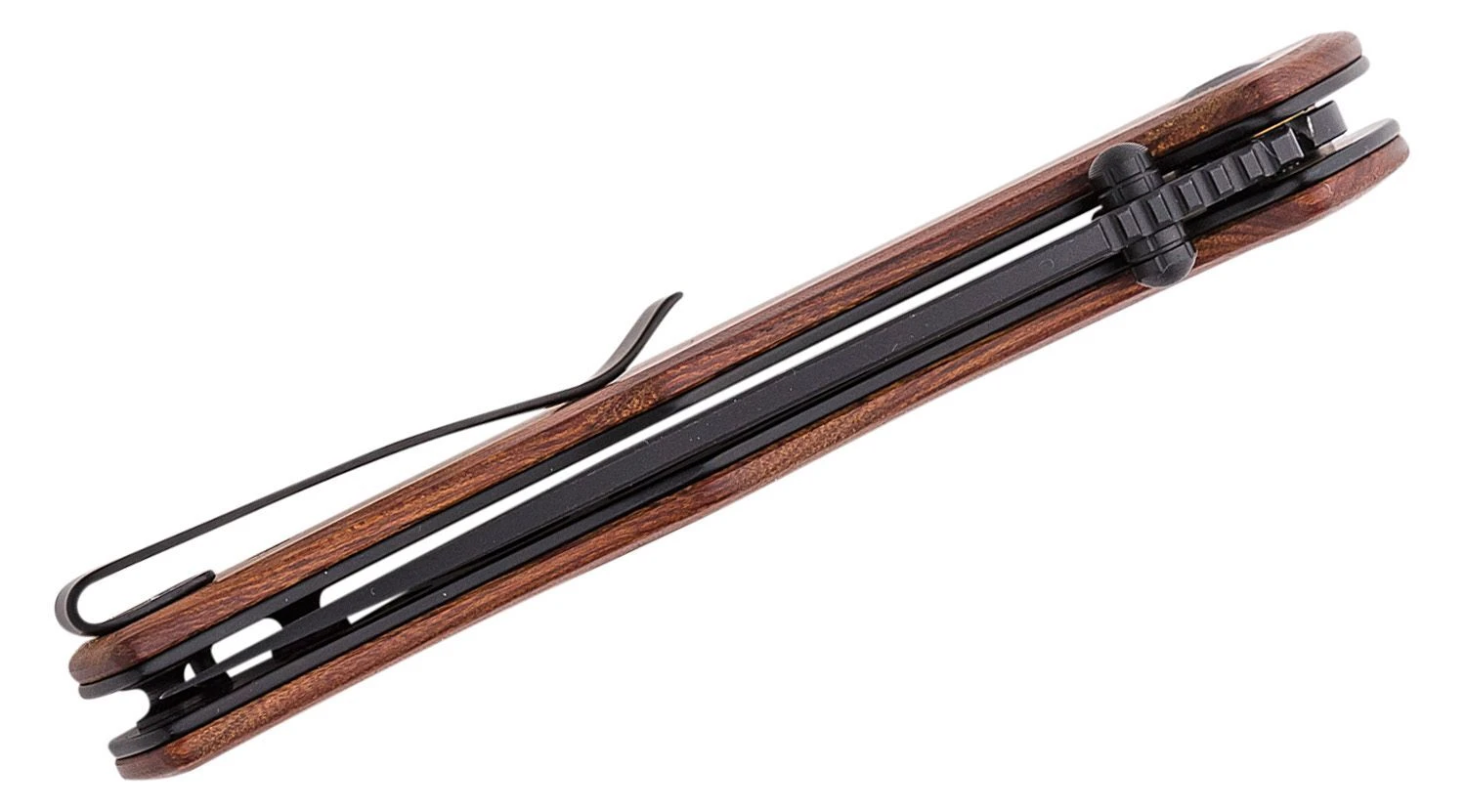 Sencut Crowley Guibourtia Wood HandleBlack Stonewashed D2 BladeButton Lock S21012-5 5 Sencut Crowley Guibourtia Wood HandleBlack Stonewashed D2 BladeButton Lock S21012-5 – Bild 5