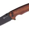 SENCUT Sachse Guibourtia Wood Handle Black Stonewashed 9Cr18MoV Blade S21007-6