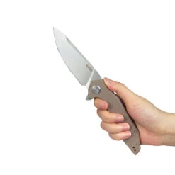 KUBEY Nova Liner Lock Flipper Folding Pocket Knife Tan G10 Handle KU117I -Outdoor Ausrüstungs Geschäft 244172545d8b92d85fe1ab093d039f18