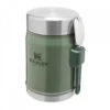 Stanley 10-09382-004 Classic Series Food Jar With Spork Hammertone Green 0,4 L