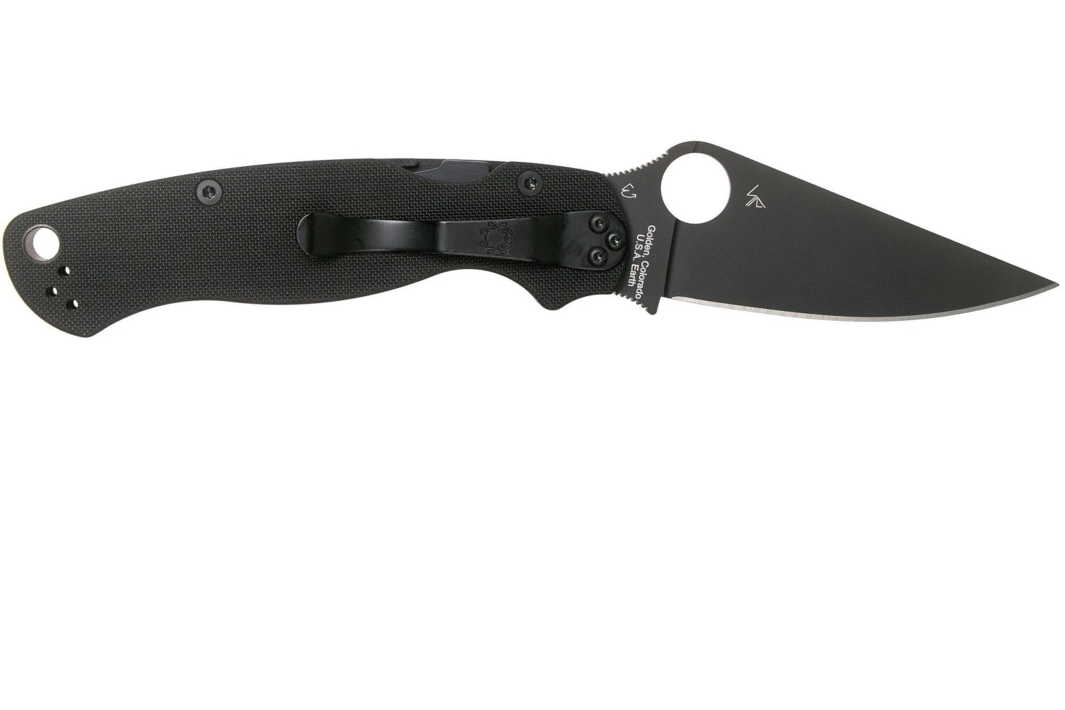 Spyderco C81GPBK2 Para Military 2 G-10 Black Black Blade 2 Spyderco C81GPBK2 Para Military 2 G-10 Black Black Blade – Bild 2