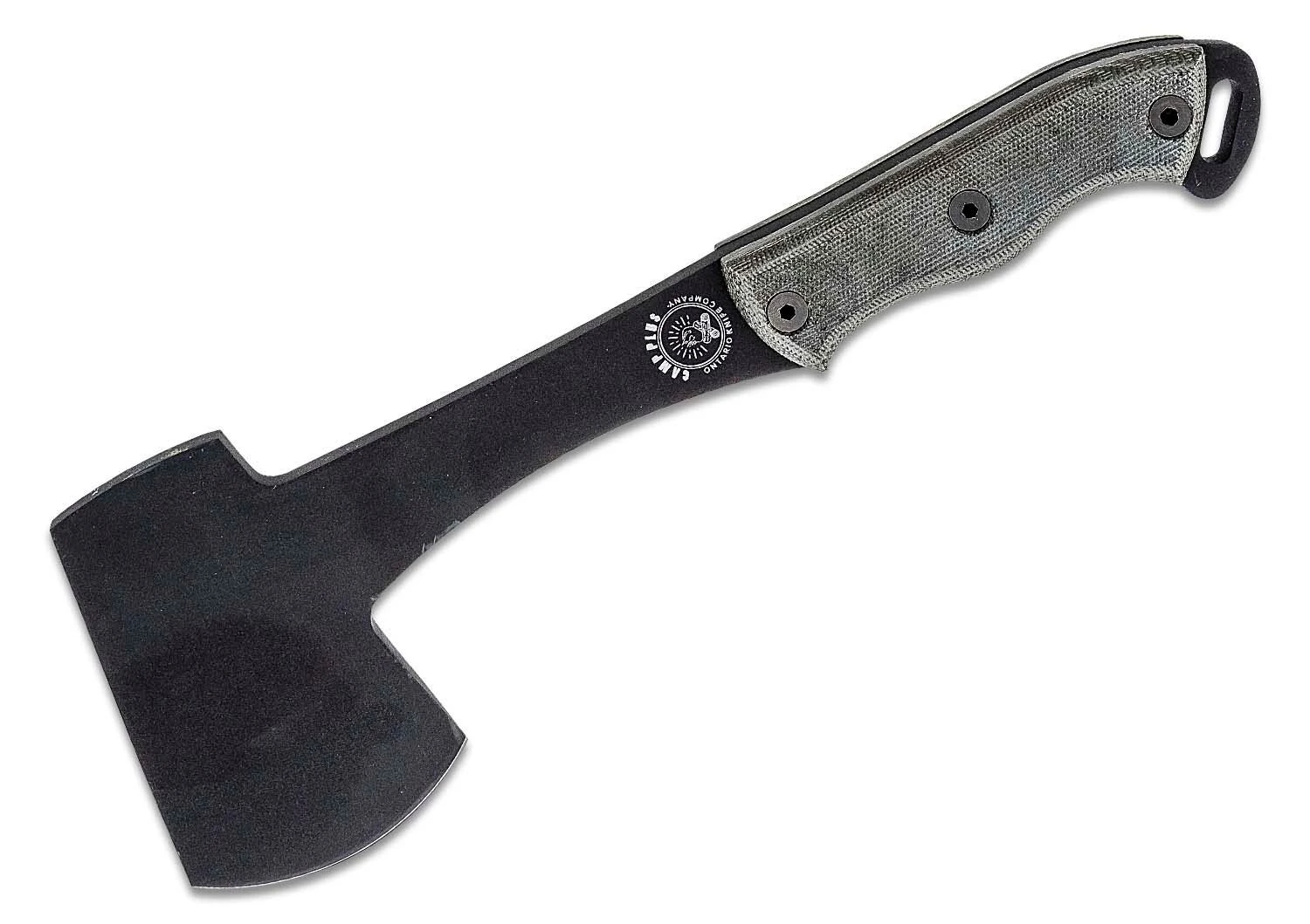 Ontario Camp Plus Hatchet 12" Overall Black Carbon Steel 1 Ontario Camp Plus Hatchet 12" Overall Black Carbon Steel