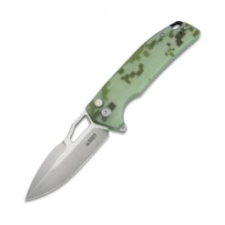 KUBEY RDF Pocket Knife With Button Lock, Camo G-10 Handle KU316C