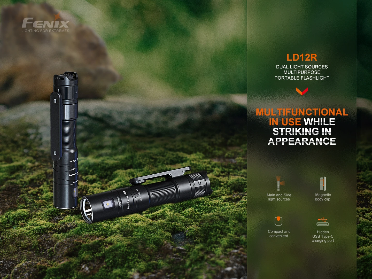 FENIX Rechargeable LED Flashlight LD12R (600lm.) LD12R 6 FENIX Rechargeable LED Flashlight LD12R (600lm.) LD12R – Bild 6