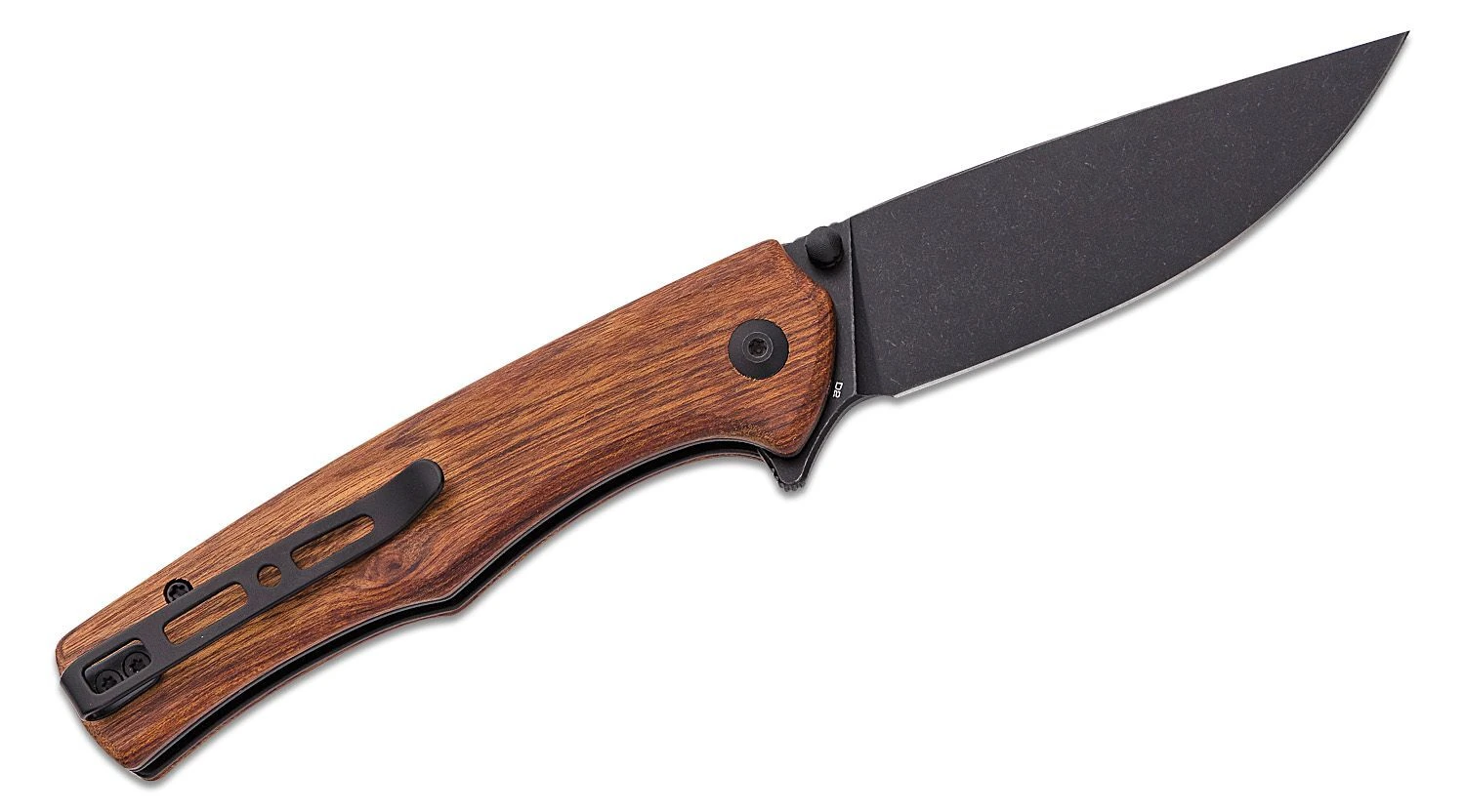 Sencut Crowley Guibourtia Wood HandleBlack Stonewashed D2 BladeButton Lock S21012-5 2 Sencut Crowley Guibourtia Wood HandleBlack Stonewashed D2 BladeButton Lock S21012-5 – Bild 2