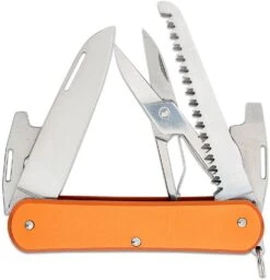 Fox Knives FOX VULPIS FOLDING KNIFE STAINLESS STEEL N690co POLISH BLADE,ALLUMINIUM ORANGE HANDLE