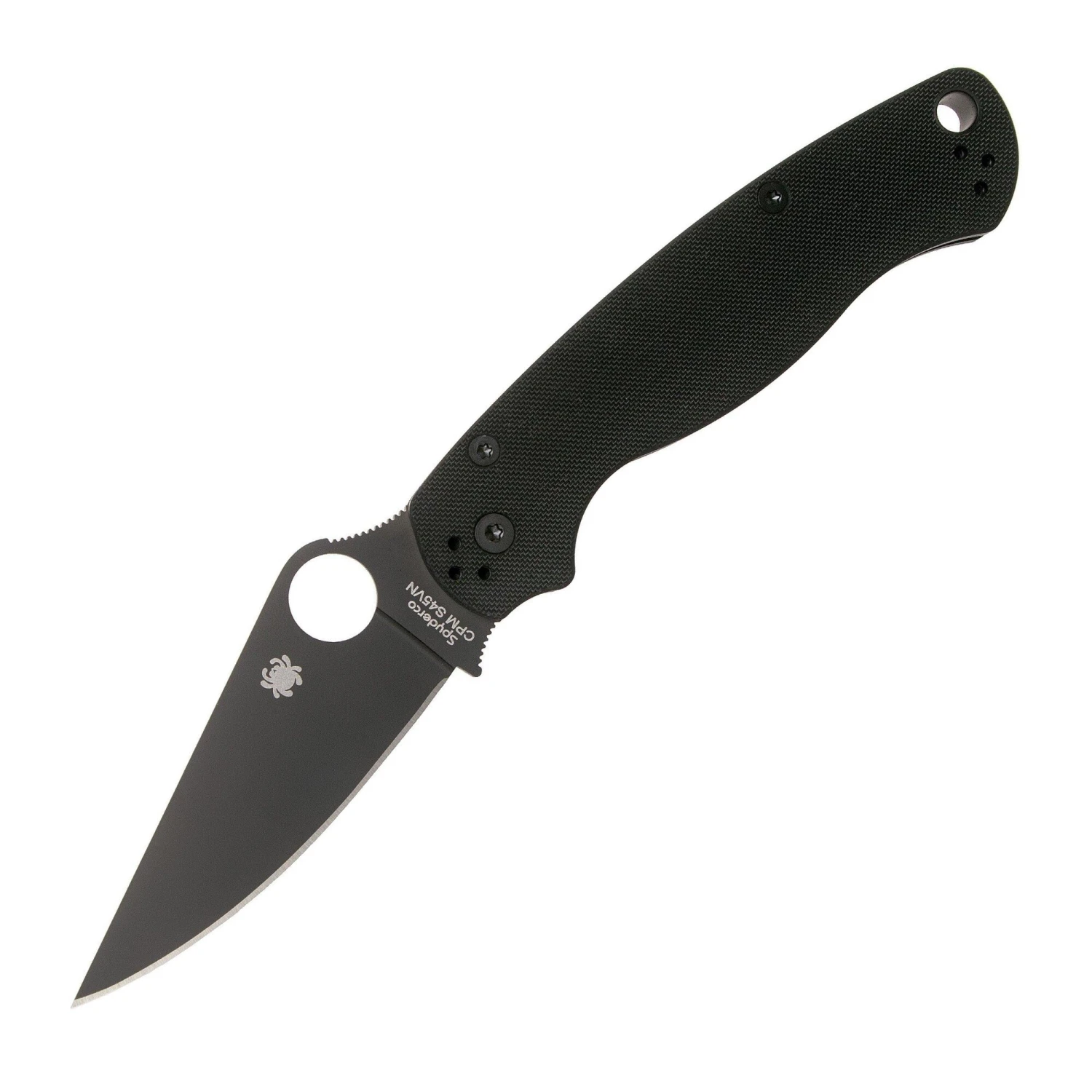 Spyderco C81GPBK2 Para Military 2 G-10 Black Black Blade 1 Spyderco C81GPBK2 Para Military 2 G-10 Black Black Blade