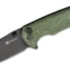 SENCUT Sachse Green Micarta/Black Stonewashed 9Cr18MoV S21007-2