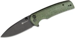 SENCUT Sachse Green Micarta/Black Stonewashed 9Cr18MoV S21007-2