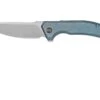 WE Quixotic Blue Titanium Handle Silver Bead Blasted CPM 20CV Blade WE21016-3