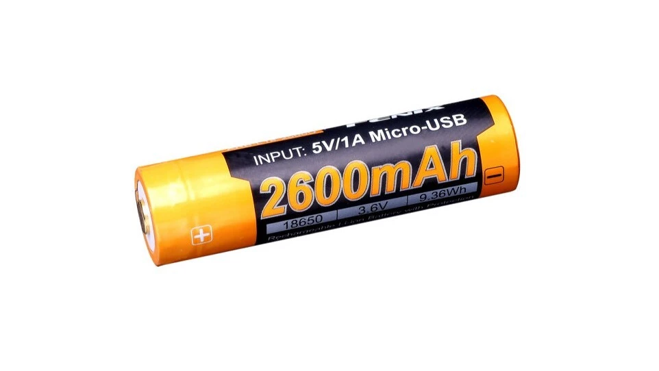 Fenix FE18650LI26USB Wiederaufladbare Batterie USB 2600 MAh 2 Fenix FE18650LI26USB Wiederaufladbare Batterie USB 2600 MAh – Bild 2