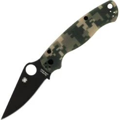 Spyderco C81GPCMOBK2 Para Military 2 G-10 Camo Black Blade