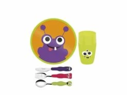Tramontina Lirous 5-Piece Children Set (Plate, Cup, Spoon, Fork, Knife) 23797/001