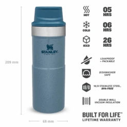 STANLEY The Trigger-Action Travel Mug .35L / 12oz,Hammertone Ice 10-09848-048  -Outdoor Ausrüstungs Geschäft a3e2dca73762c24ba4cba7ba96a899d7