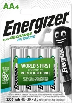 Energizer E300624601 Wiederaufladbare Batterie Exreme AA HR6 2300 MAh