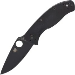 Spyderco C122GBBKP Tenacious G-10 Black Black Blade