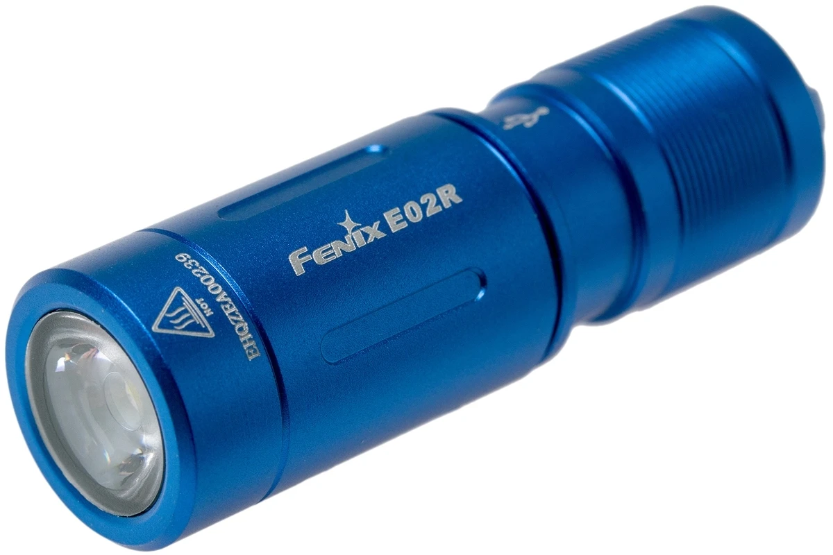 Fenix E02R Rechargeable Mini Flashlight, Blue E02RBLU 1 Fenix E02R Rechargeable Mini Flashlight, Blue E02RBLU