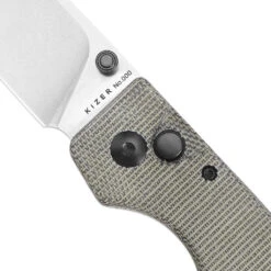 Kizer Original (XL) Button Lock Green Micarta V4605C1 -Outdoor Ausrüstungs Geschäft f63c0f2dbabea6f7d02c41639656e3eb