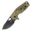 FOX FX-526 ALG Jesper Voxnaes Suru, Black Stonewashed Plain Blade, Green Aluminum Frame