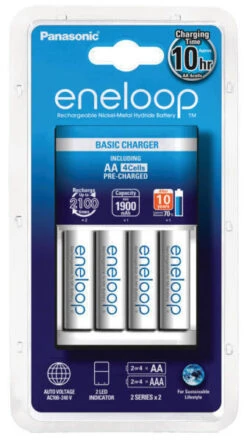 Panasonic K-KJ51MCC40EAAA Eneloop Charger BQ-CC51 + 4 X R03/AAA Eneloop 800mAh